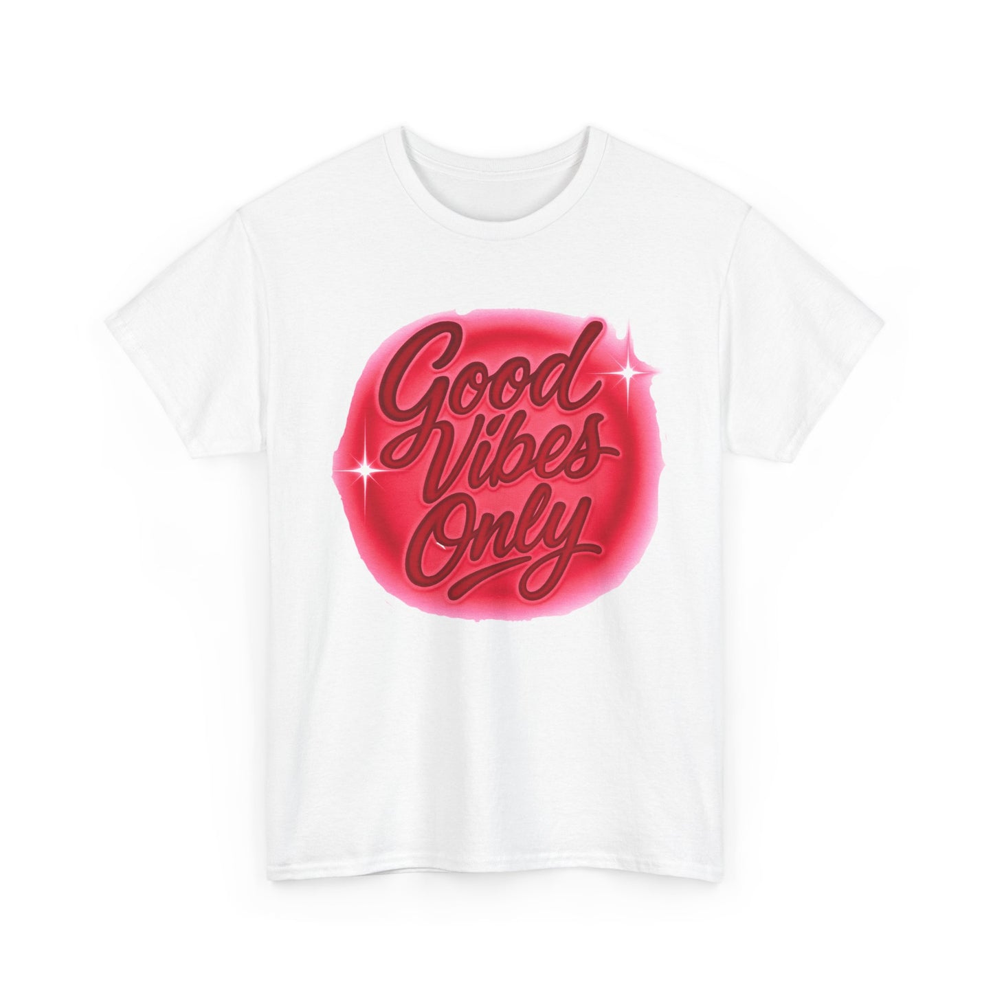 Good Vibes Only Unisex Heavy Cotton Tee, Positive Energy Shirt, Casual Graphic Tee, Gift for Friends, Summer Outfit