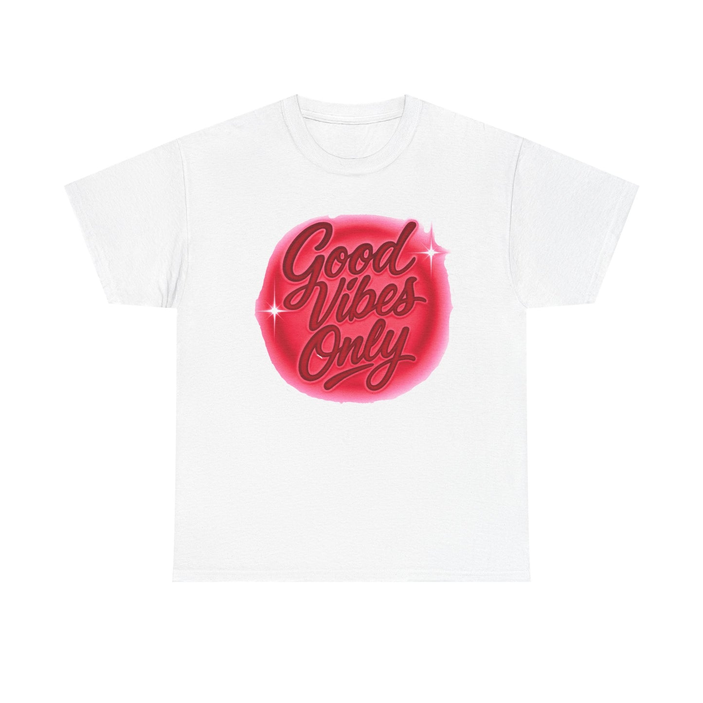 Good Vibes Only Unisex Heavy Cotton Tee, Positive Energy Shirt, Casual Graphic Tee, Gift for Friends, Summer Outfit