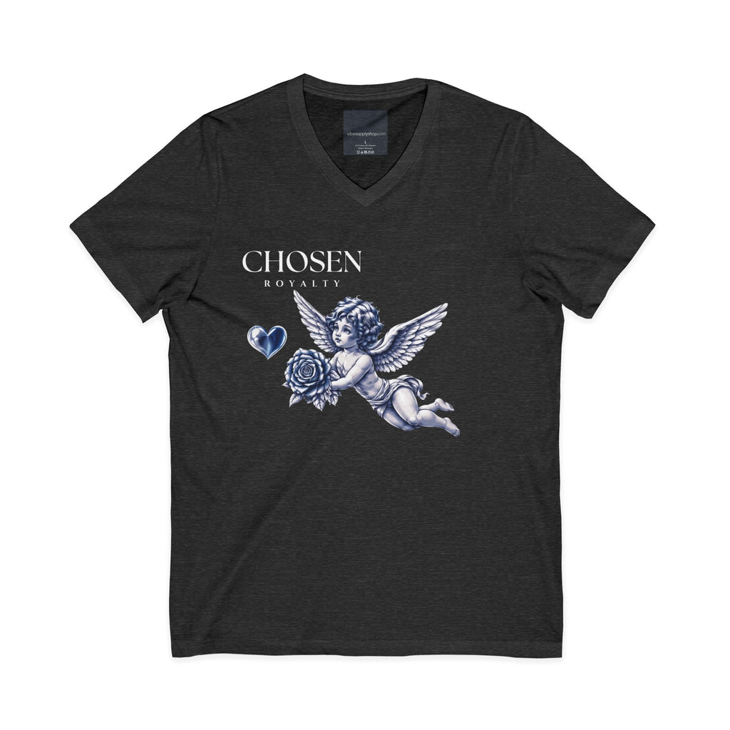 Chosen Royalty Spread Love Not Hate V-Neck Tee, Unisex Inspirational Shirt, Casual Everyday Wear, Gift for Friends, Positive Message Tee