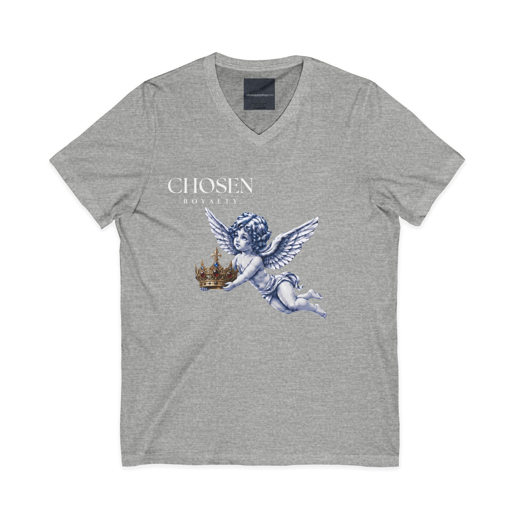 Chosen Royalty Spread Love Not Hate V-Neck Tee, Unisex Inspirational Shirt, Casual Everyday Wear, Gift for Friends, Positive Message Tee