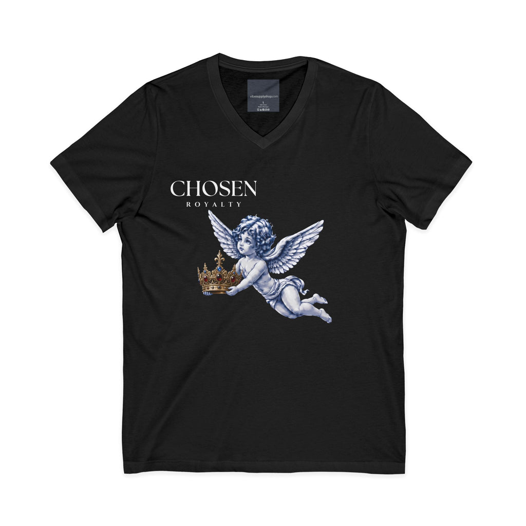 Chosen Royalty Spread Love Not Hate V-Neck Tee, Unisex Inspirational Shirt, Casual Everyday Wear, Gift for Friends, Positive Message Tee