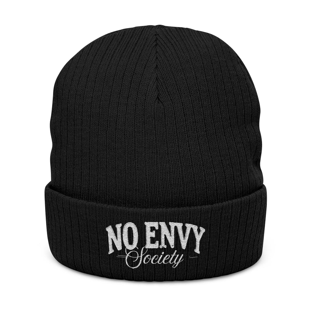 Stylish Ribbed Beanie - 'No Envy Society' Beanie, Winter Accessory, Gift for Friends, Beanie Hat, Trendy Headwear, Unisex Cap