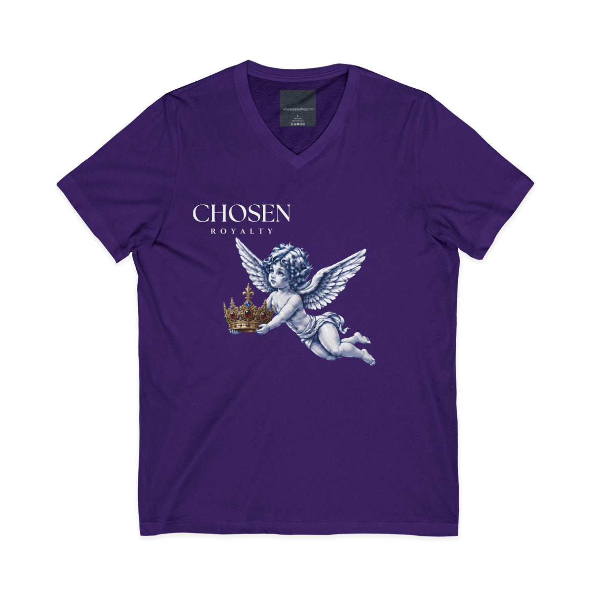 Chosen Royalty Spread Love Not Hate V-Neck Tee, Unisex Inspirational Shirt, Casual Everyday Wear, Gift for Friends, Positive Message Tee