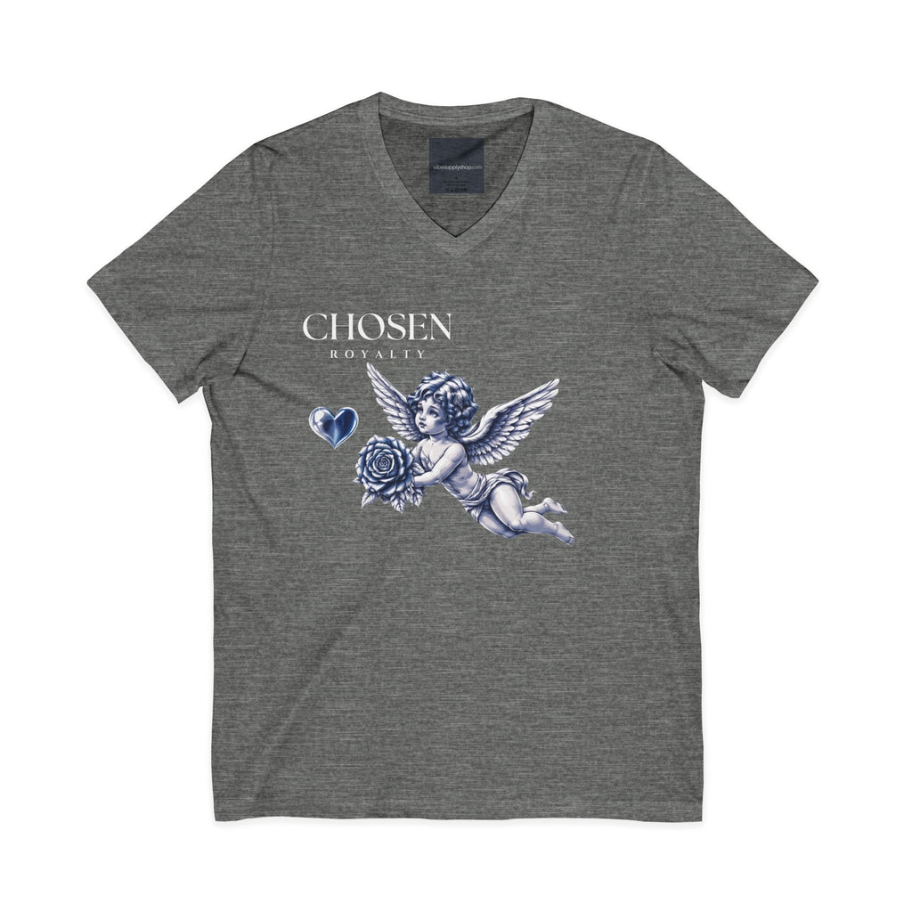 Chosen Royalty Spread Love Not Hate V-Neck Tee, Unisex Inspirational Shirt, Casual Everyday Wear, Gift for Friends, Positive Message Tee
