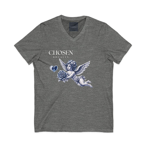 Chosen Royalty Spread Love Not Hate V-Neck Tee, Unisex Inspirational Shirt, Casual Everyday Wear, Gift for Friends, Positive Message Tee