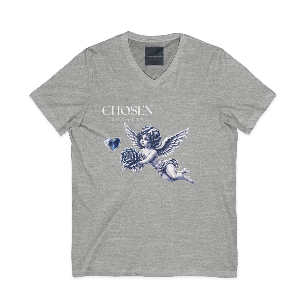 Chosen Royalty Spread Love Not Hate V-Neck Tee, Unisex Inspirational Shirt, Casual Everyday Wear, Gift for Friends, Positive Message Tee