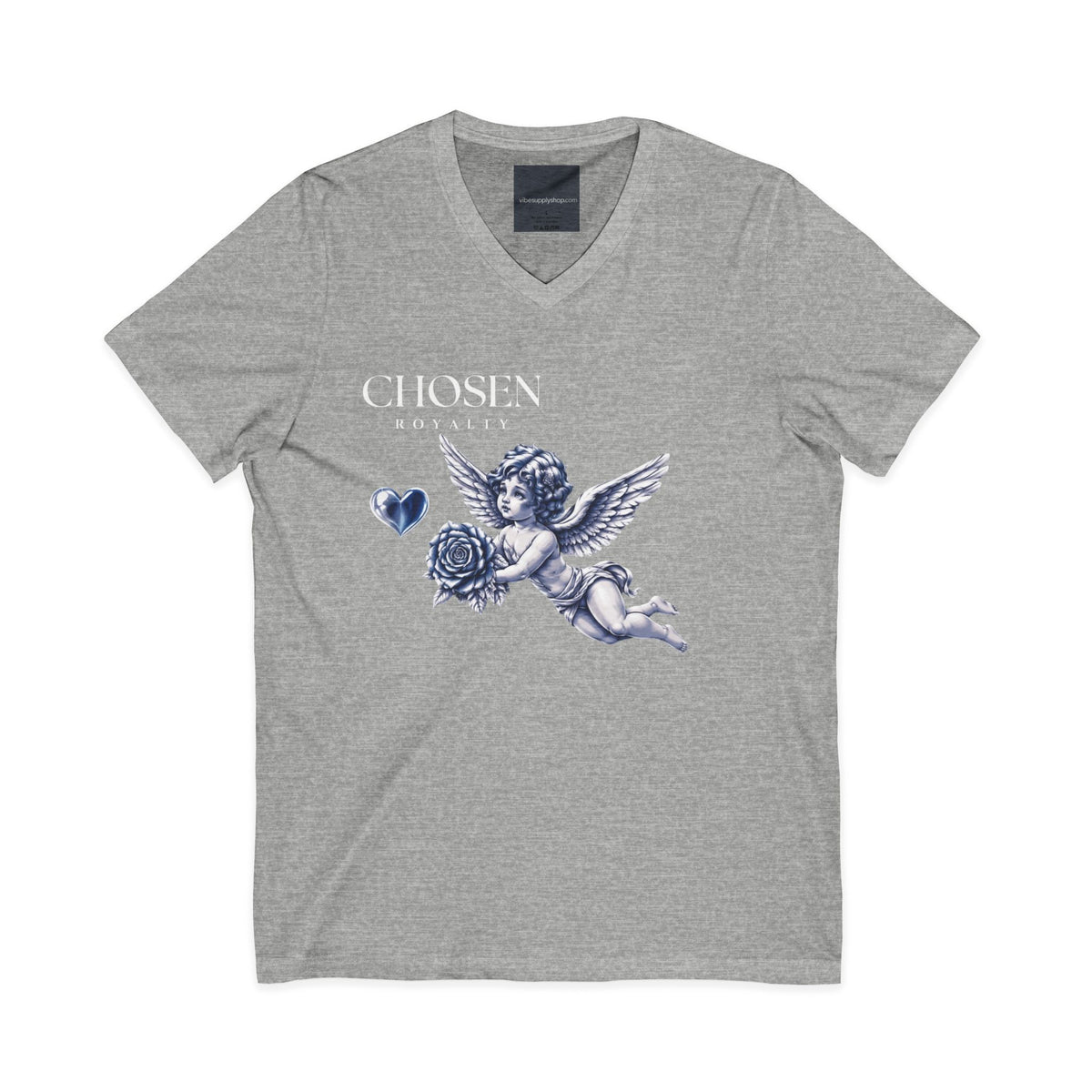 Chosen Royalty Spread Love Not Hate V-Neck Tee, Unisex Inspirational Shirt, Casual Everyday Wear, Gift for Friends, Positive Message Tee