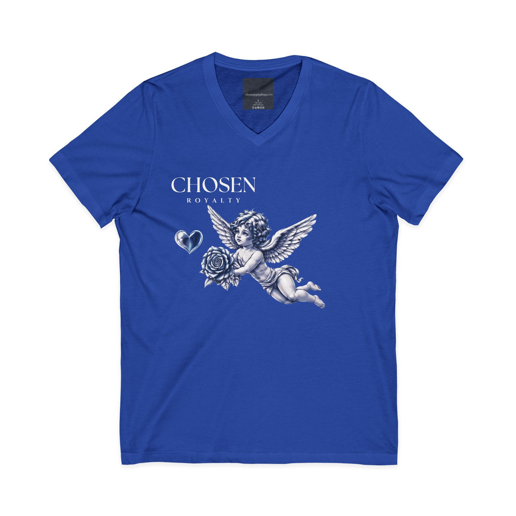 Chosen Royalty Spread Love Not Hate V-Neck Tee, Unisex Inspirational Shirt, Casual Everyday Wear, Gift for Friends, Positive Message Tee