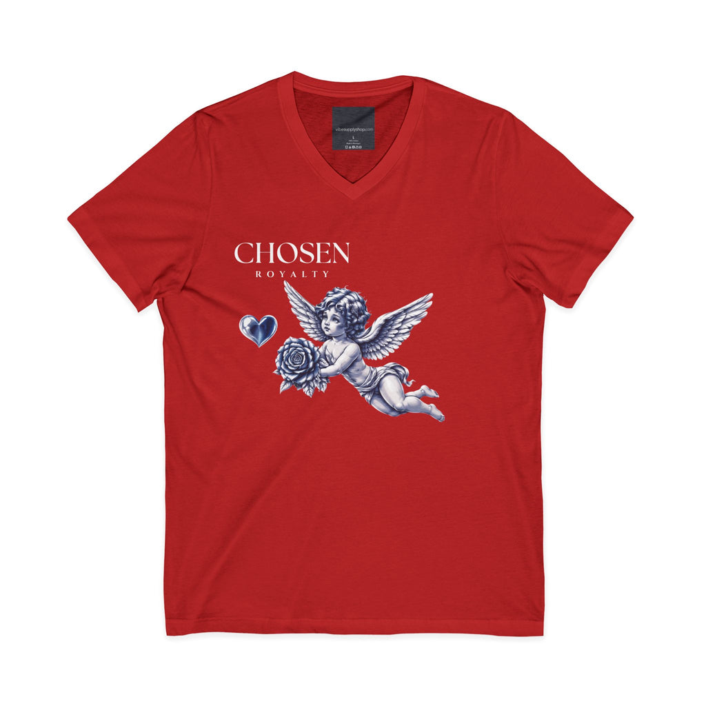 Chosen Royalty Spread Love Not Hate V-Neck Tee, Unisex Inspirational Shirt, Casual Everyday Wear, Gift for Friends, Positive Message Tee