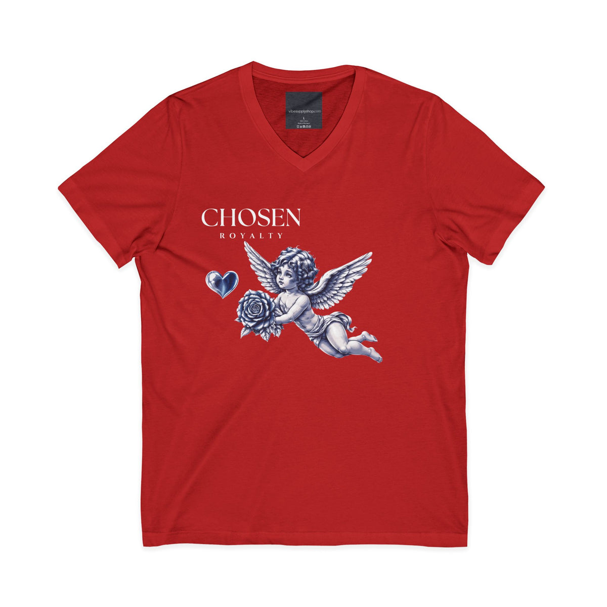 Chosen Royalty Spread Love Not Hate V-Neck Tee, Unisex Inspirational Shirt, Casual Everyday Wear, Gift for Friends, Positive Message Tee