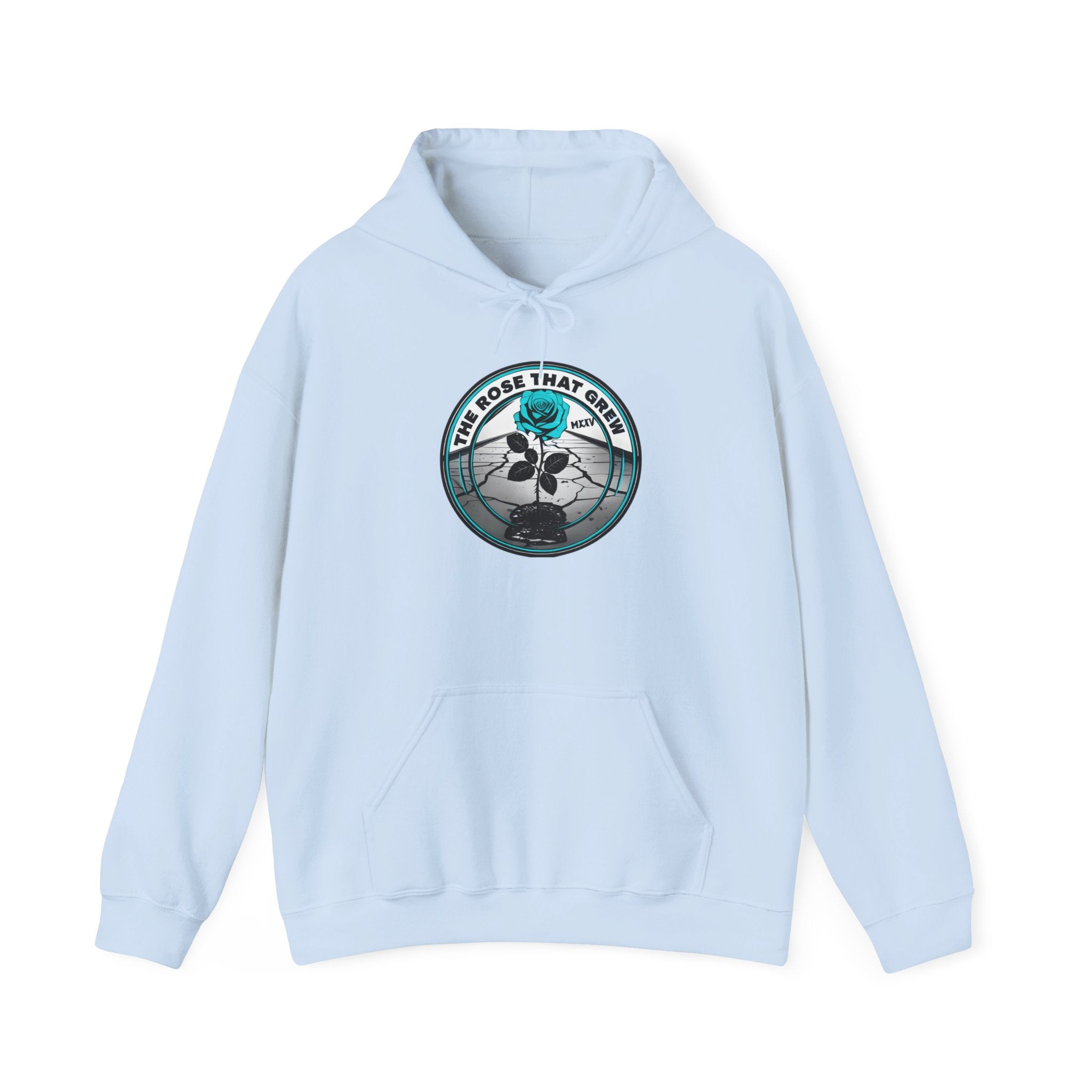 Unisex Hooded Sweatshirt - The Rose That Grew, Botanical Art, Cozy Gift, Nature Lover Hoodie, Inspirational Apparel