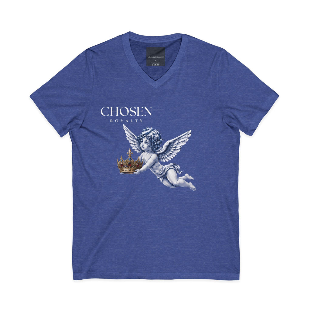 Chosen Royalty Spread Love Not Hate V-Neck Tee, Unisex Inspirational Shirt, Casual Everyday Wear, Gift for Friends, Positive Message Tee