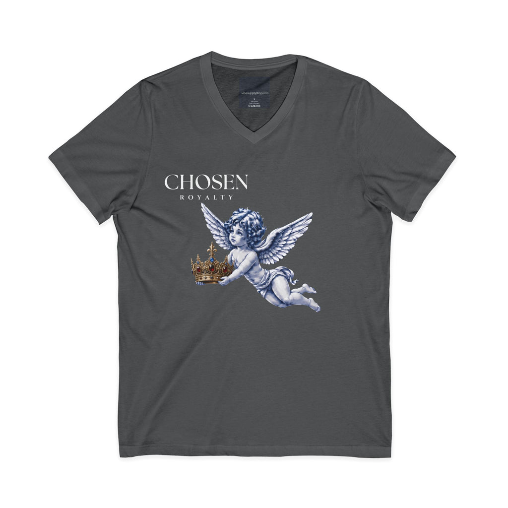 Chosen Royalty Spread Love Not Hate V-Neck Tee, Unisex Inspirational Shirt, Casual Everyday Wear, Gift for Friends, Positive Message Tee