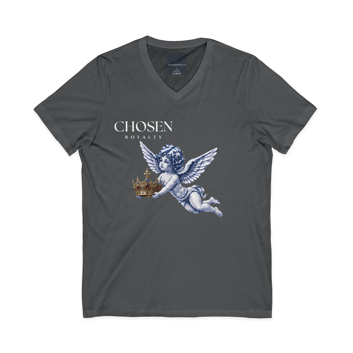 Chosen Royalty Spread Love Not Hate V-Neck Tee, Unisex Inspirational Shirt, Casual Everyday Wear, Gift for Friends, Positive Message Tee