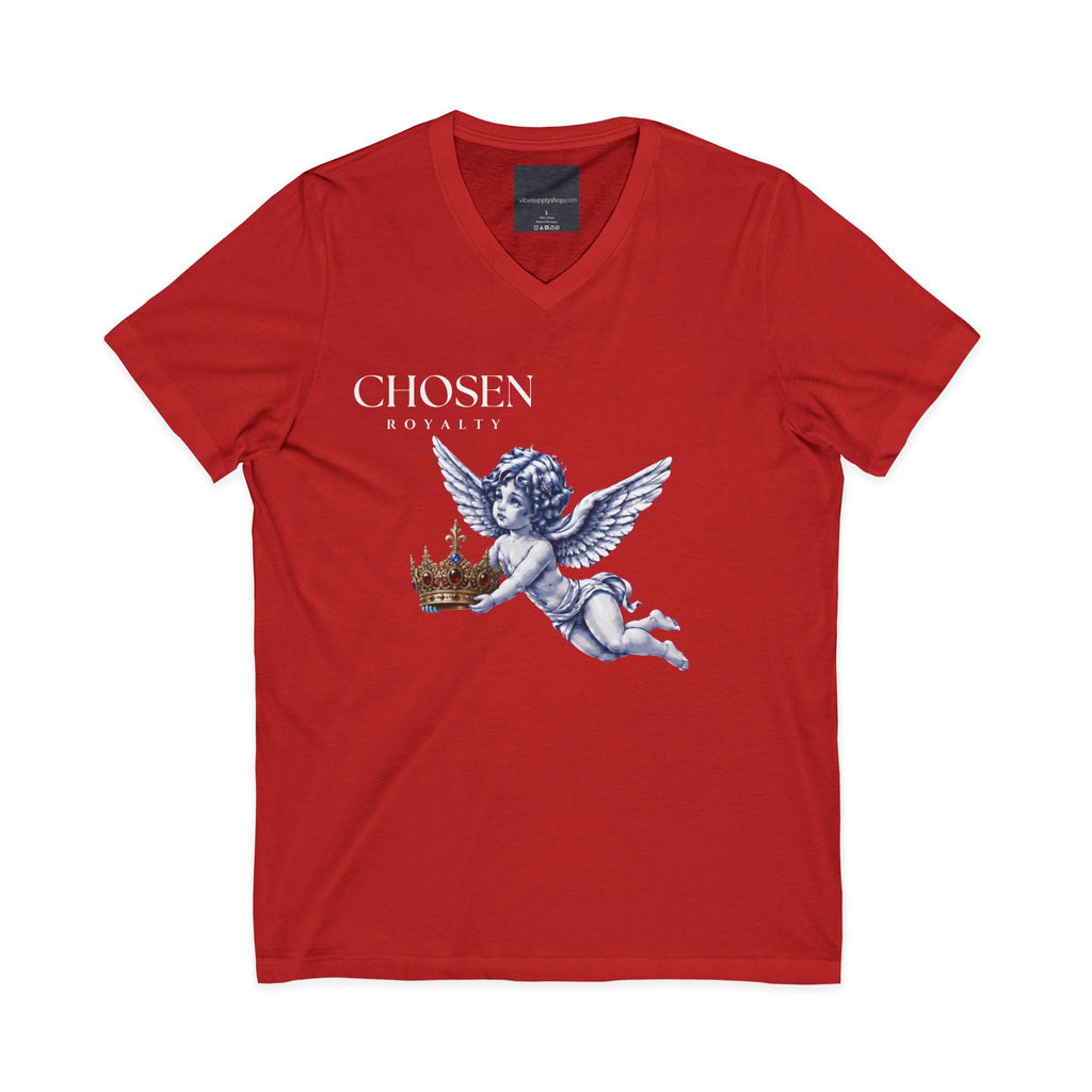 Chosen Royalty Spread Love Not Hate V-Neck Tee, Unisex Inspirational Shirt, Casual Everyday Wear, Gift for Friends, Positive Message Tee