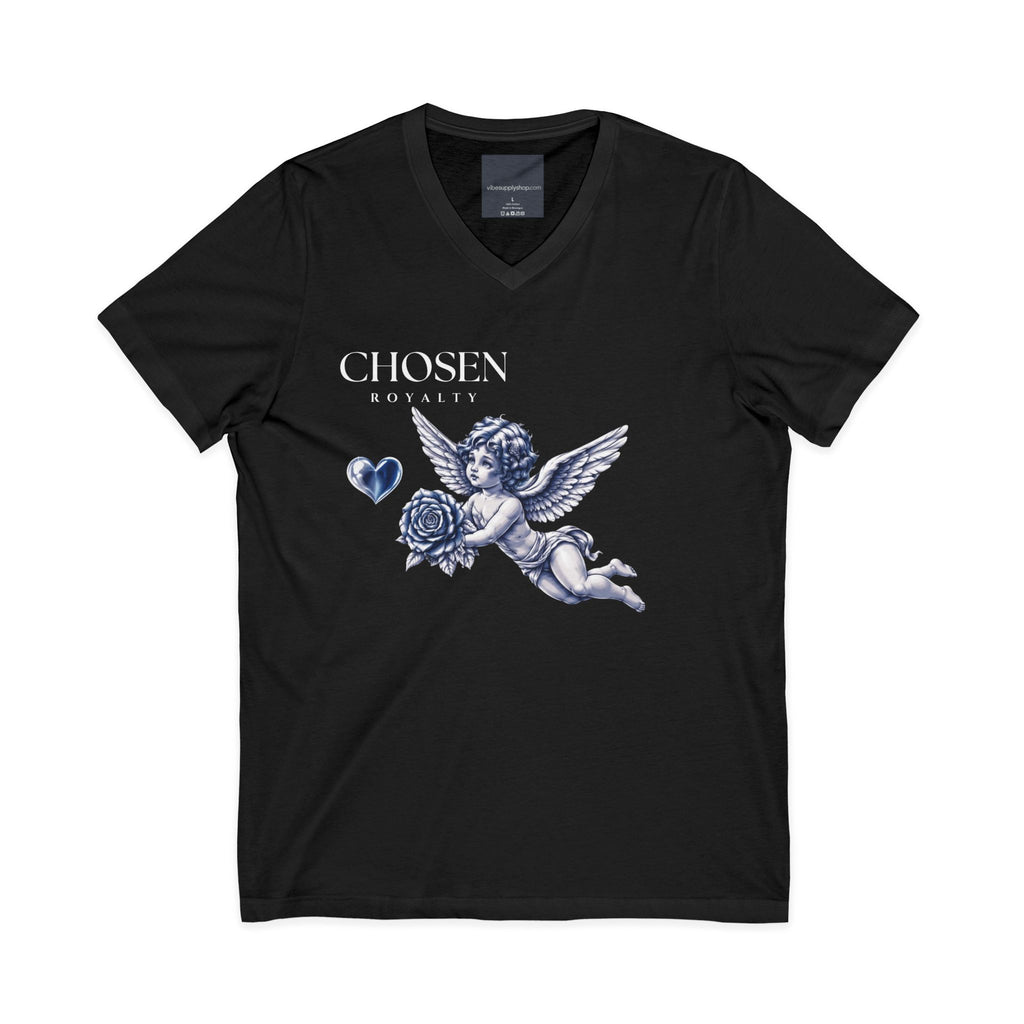 Chosen Royalty Spread Love Not Hate V-Neck Tee, Unisex Inspirational Shirt, Casual Everyday Wear, Gift for Friends, Positive Message Tee