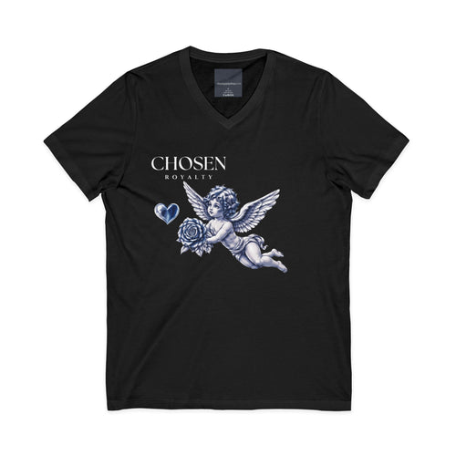 Chosen Royalty Spread Love Not Hate V-Neck Tee, Unisex Inspirational Shirt, Casual Everyday Wear, Gift for Friends, Positive Message Tee