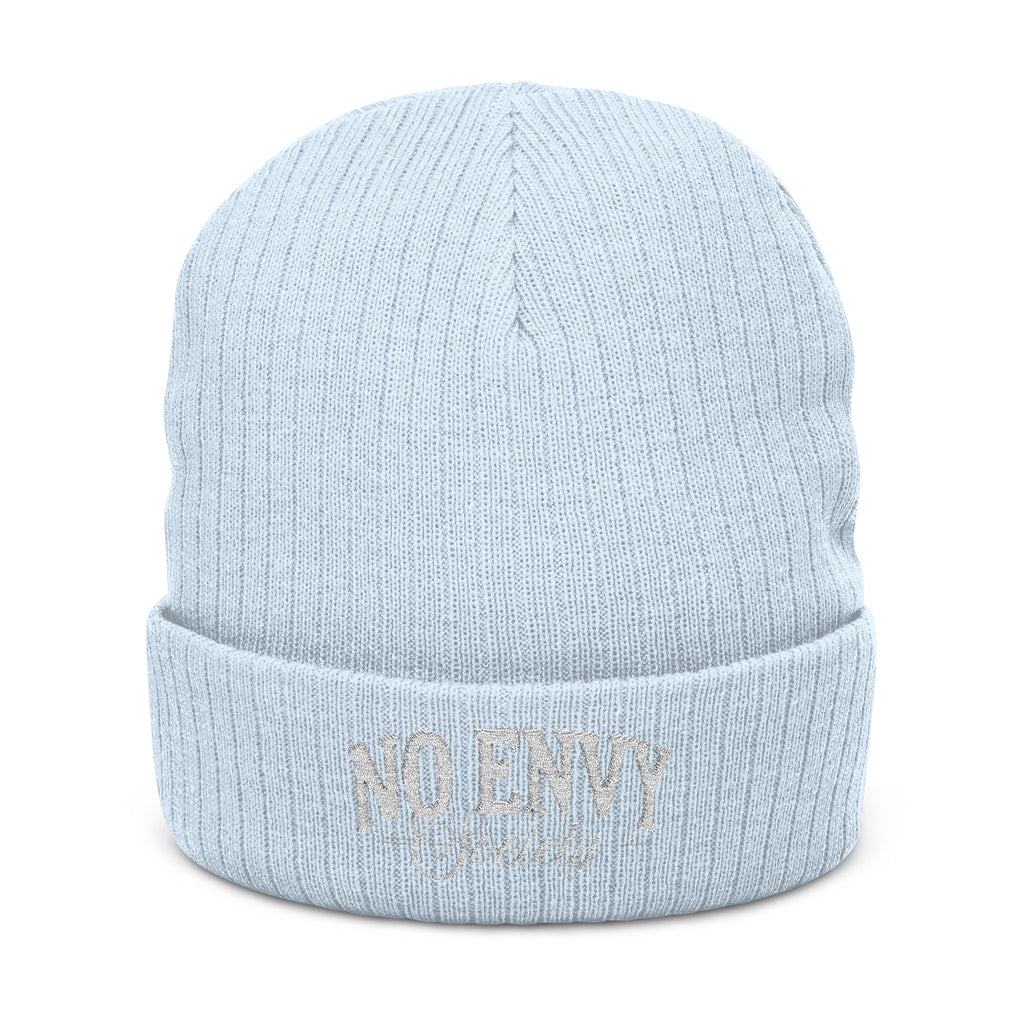 Stylish Ribbed Beanie - 'No Envy Society' Beanie, Winter Accessory, Gift for Friends, Beanie Hat, Trendy Headwear, Unisex Cap
