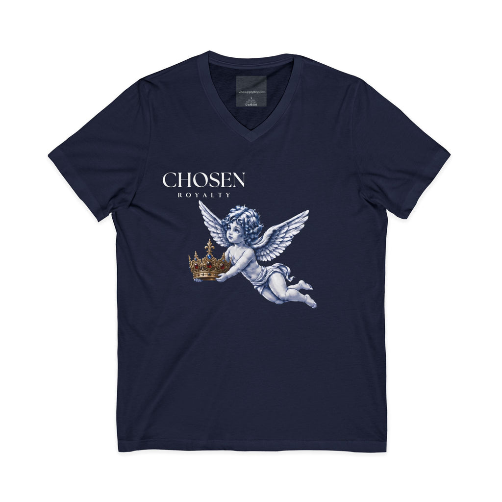 Chosen Royalty Spread Love Not Hate V-Neck Tee, Unisex Inspirational Shirt, Casual Everyday Wear, Gift for Friends, Positive Message Tee