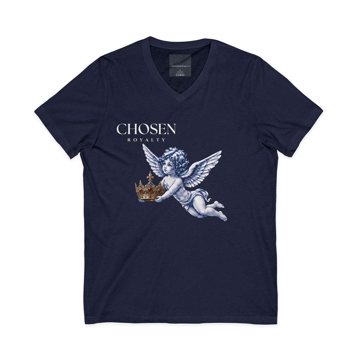 Chosen Royalty Spread Love Not Hate V-Neck Tee, Unisex Inspirational Shirt, Casual Everyday Wear, Gift for Friends, Positive Message Tee