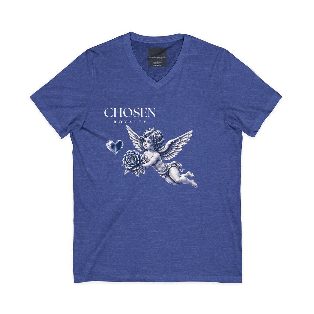 Chosen Royalty Spread Love Not Hate V-Neck Tee, Unisex Inspirational Shirt, Casual Everyday Wear, Gift for Friends, Positive Message Tee