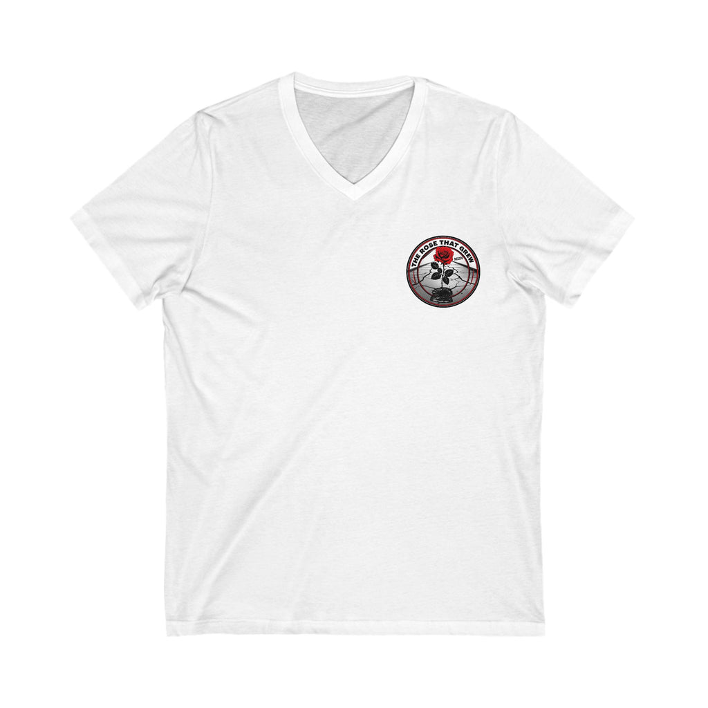 The Rose That Grew V-Neck Tee - Inspirational Shirt, Gift for Her, Everyday Wear, Motivational Clothing, Positive Message Tee