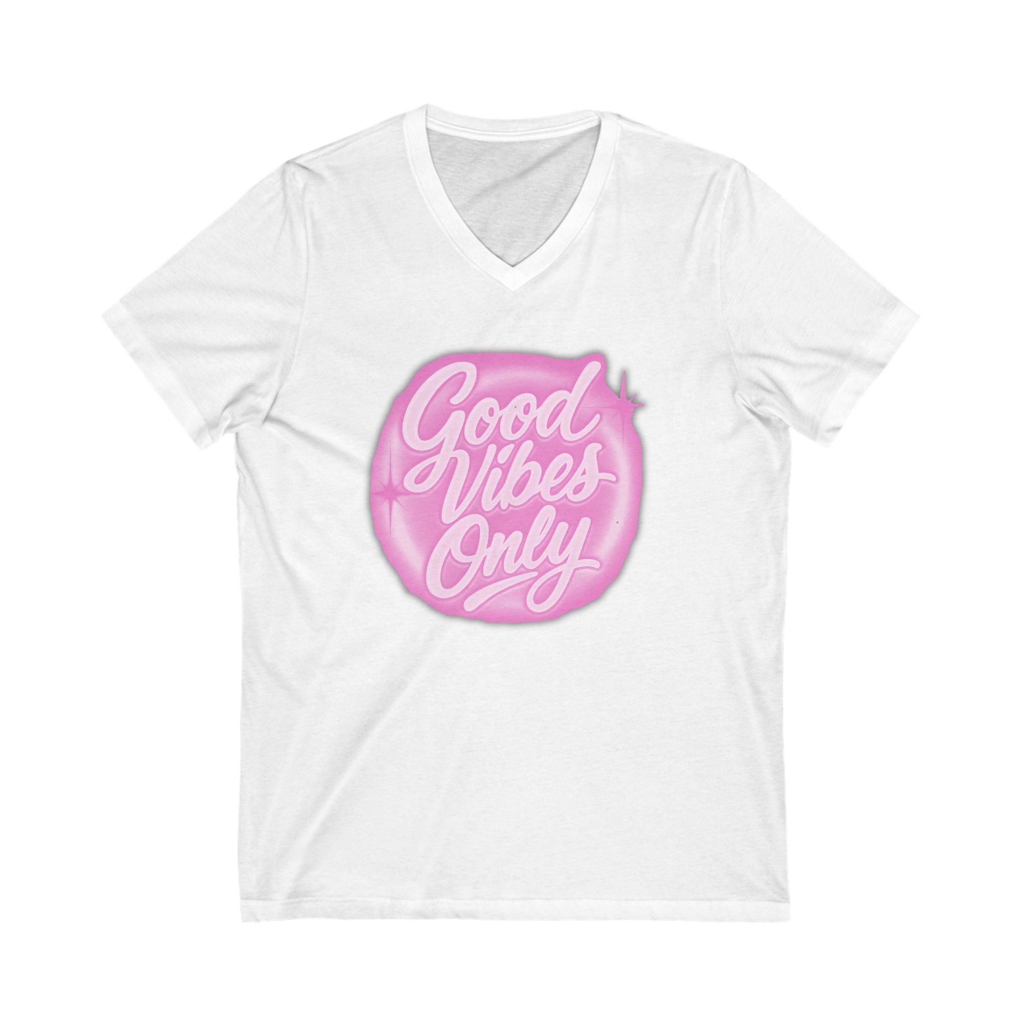 Good Vibes Only Short Sleeve Tee, Unisex Jersey V-Neck Shirt, Positive Affirmation T-Shirt, Summer Casual Wear, Gift for Friends, [...]