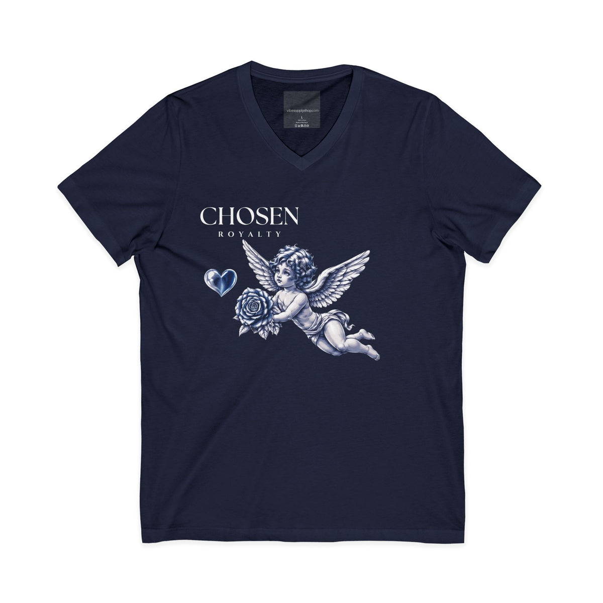 Chosen Royalty Spread Love Not Hate V-Neck Tee, Unisex Inspirational Shirt, Casual Everyday Wear, Gift for Friends, Positive Message Tee