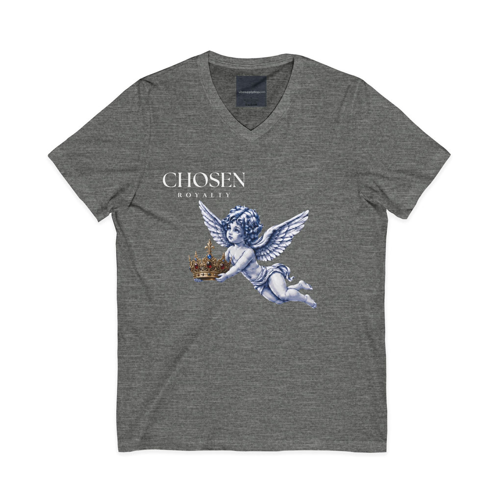 Chosen Royalty Spread Love Not Hate V-Neck Tee, Unisex Inspirational Shirt, Casual Everyday Wear, Gift for Friends, Positive Message Tee
