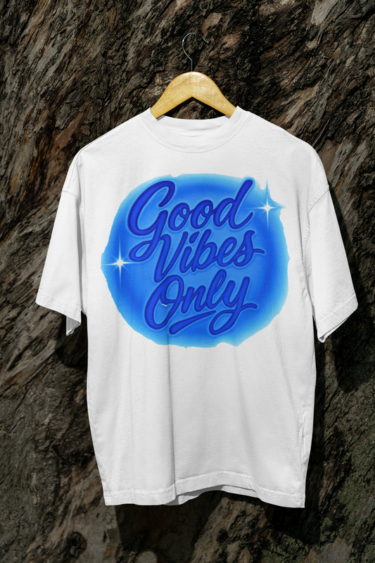 Good Vibes Only Unisex Heavy Cotton Tee, Positive Energy Shirt, Casual Wear, Gift for Friends, Summer Fashion, Chill T-Shirt